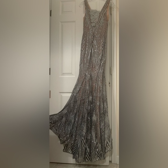 open lace back dress Original Alexander McQueen - Long Red Dress
